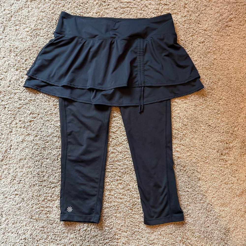 Athleta Black Skort with Capri